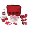 Brady Personal Lockout Kit- Electrical, Storage Container Color: Red 120886